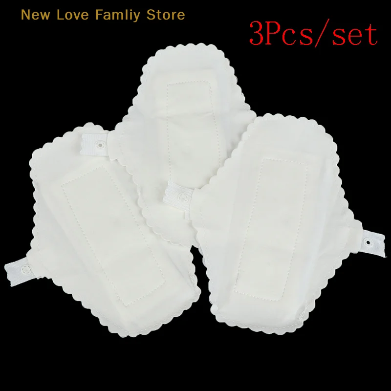 3Pcs Reusable Cotton Menstrual Cloth 18CM Washable Breathable Sanitary Panty Liners Feminine Hygiene Pads