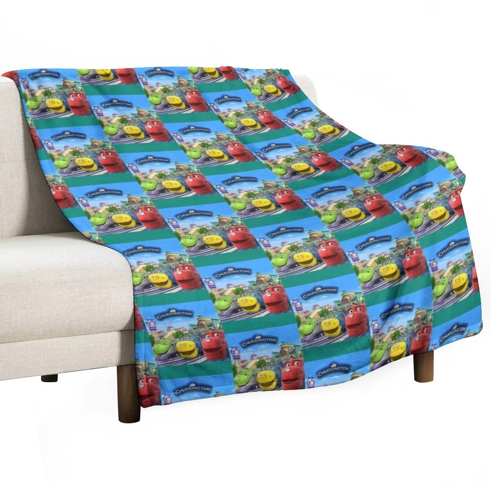 

Chuggington Background Throw Blanket Stylish Decor Blanket Gift for Friends Roommate