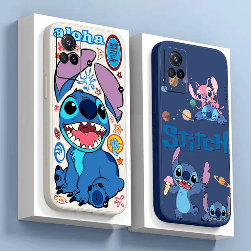 Disney Lilo Stitch Cute Phone Case For VIVO Y77 Y76S Y74S Y75 Y73 Y73S Y72 Y70S Y67 Y66 Y53 Y55 Y35 Y33 Back Funda