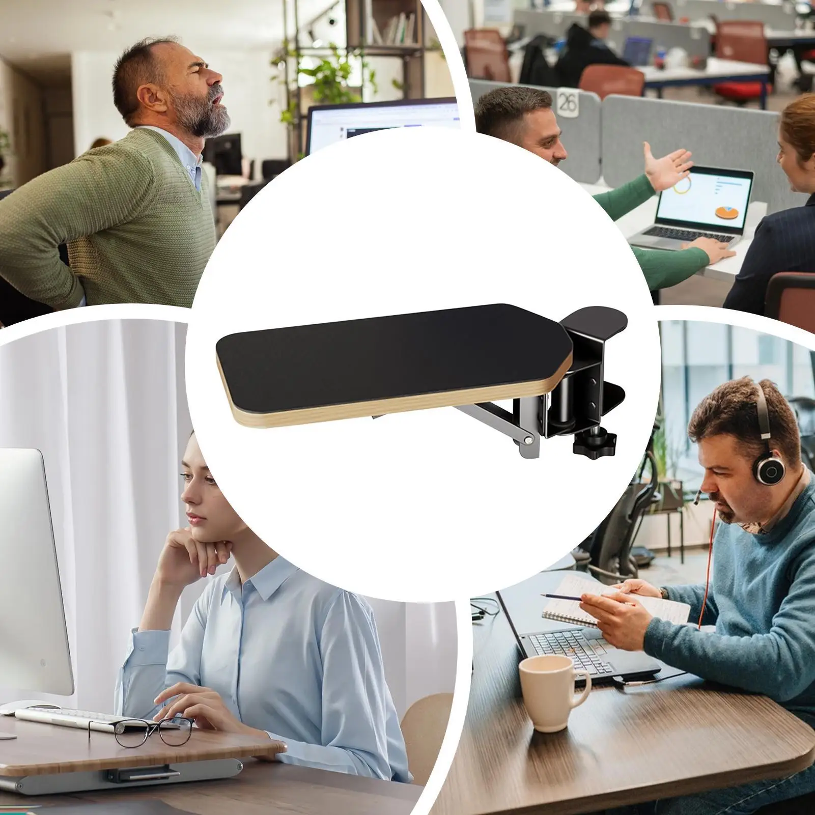 โต๊ะคอมพิวเตอร์ Arm Rest Pad Arm Rest สําหรับโต๊ะไม้สายรัดข้อมือ 90 องศาปรับพับโต๊ะ Arm Rest สําหรับ home office