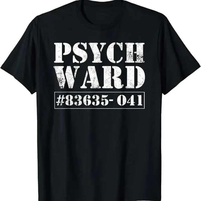 Psych Ward Prison Inmate Escaped Convict Fancy Dress Costume T Shirt