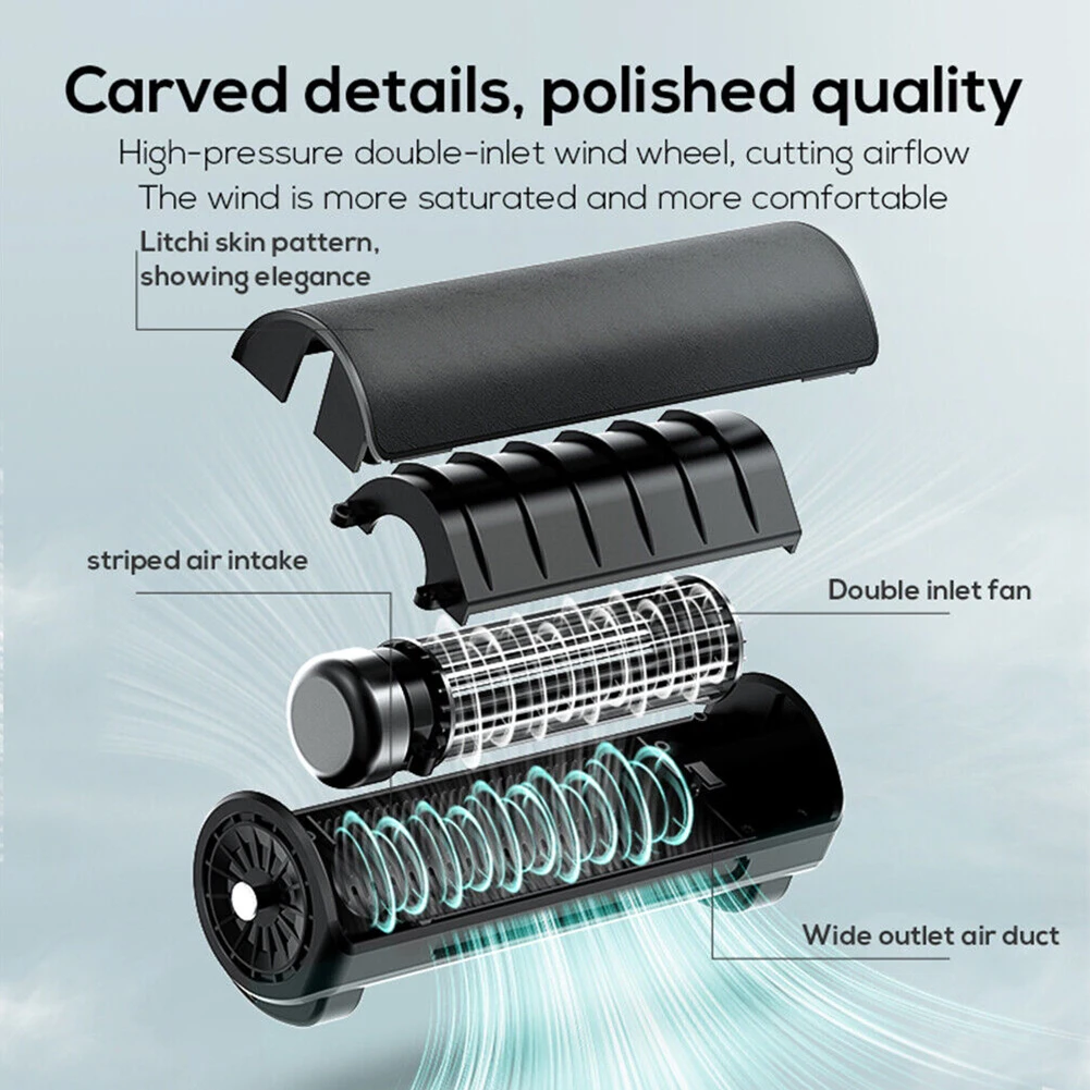 

Brand New Car Car Fan Pillow Fan Chair Ventilation Fan Strong Wind USB 0.26A 12V 3.12W 57*168*53mm Accessories
