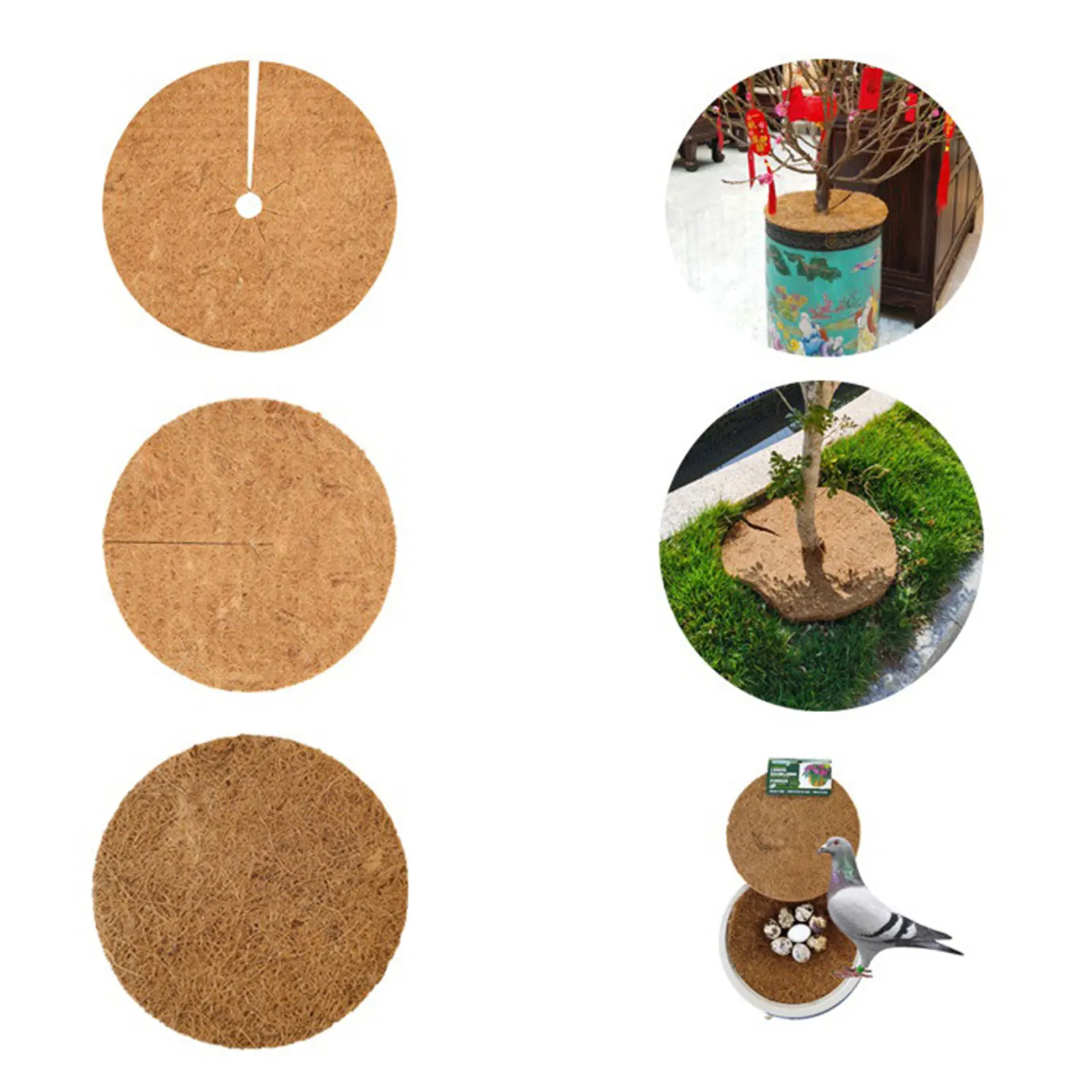 Coconut Fibers Plants Soil Cover Cuttable Plants Trees  Cover for Garden Plants and Trees