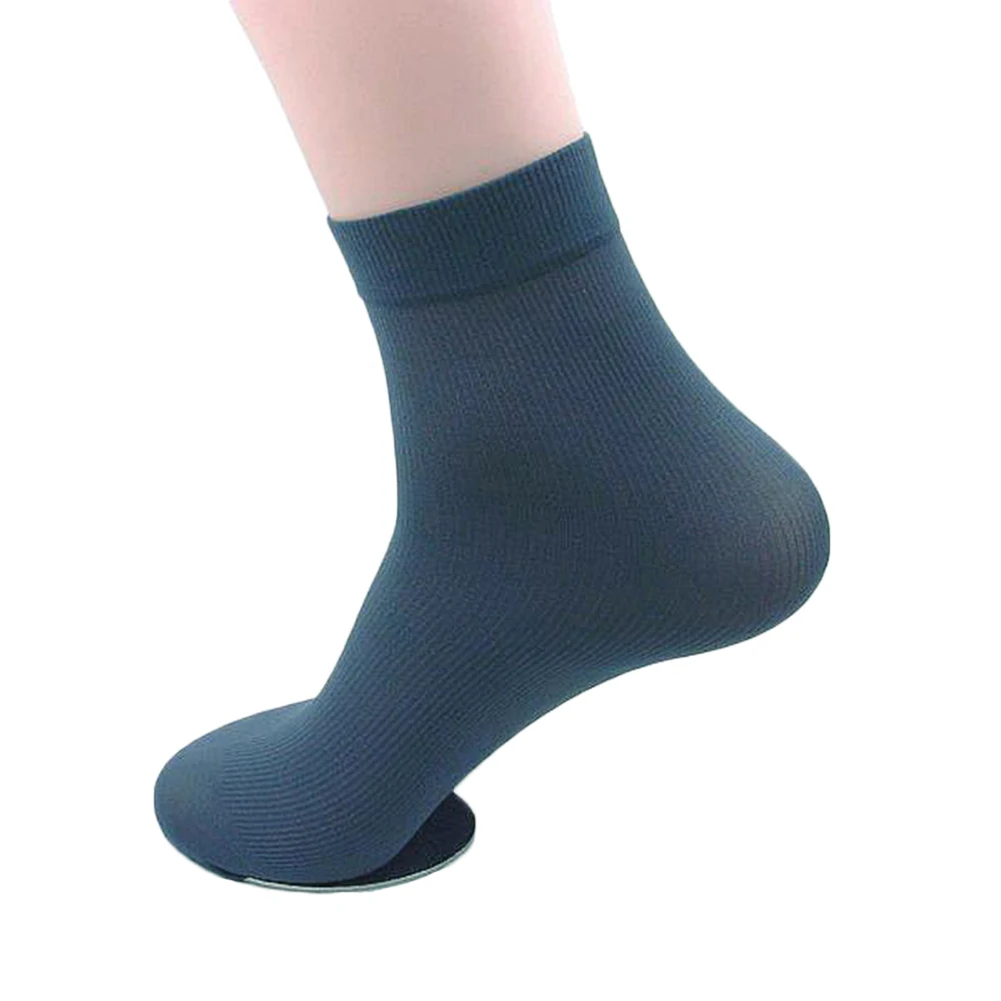 1Pair Bamboo Silk Ankle Socks Business Dress Sock Summer Thin Stripe Sports Socks No Heel Calcetines Hombre Dropshipping