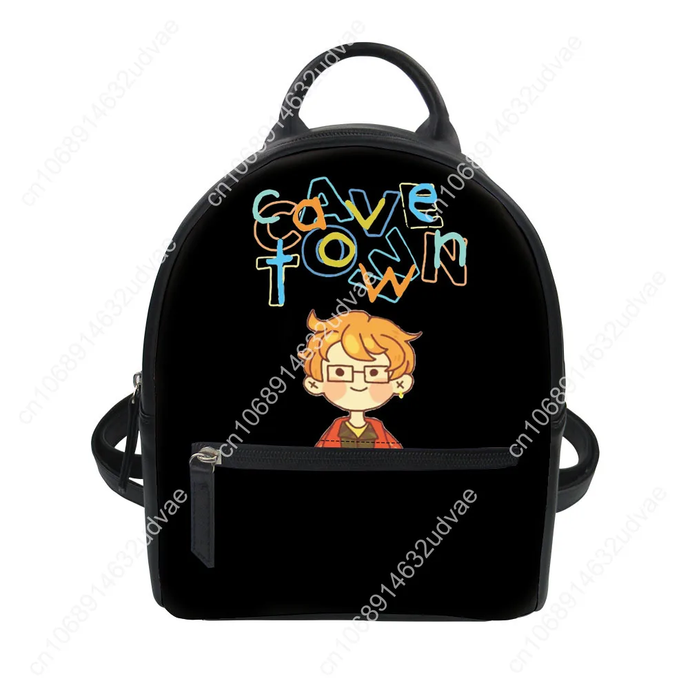 CAVETOWN Rugzak Portemonnee Dames Schooltassen Gepersonaliseerde Dubbele Schoudertas Hoge kwaliteit Dagrugzak Lederen Reistas Cadeau