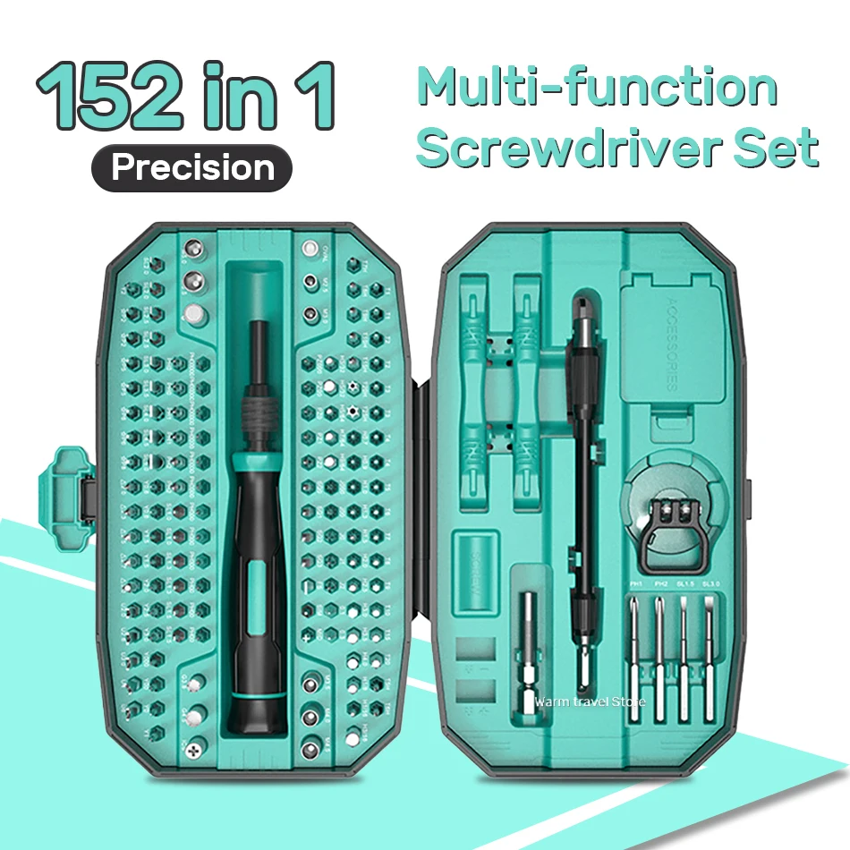 Magnetic Precision Screwdriver Set Laptop Repair Kit 152 in 1 Professional Computer Screwdriver Repair Toolbox