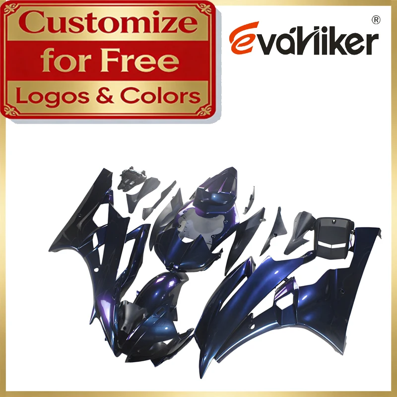 

ABS Plastic Motorcycle Fairing Kit For Yamaha YZFR6 2006 2007 blue Injection Mold YZF-R6 06 07 Custom Patterns And Colors