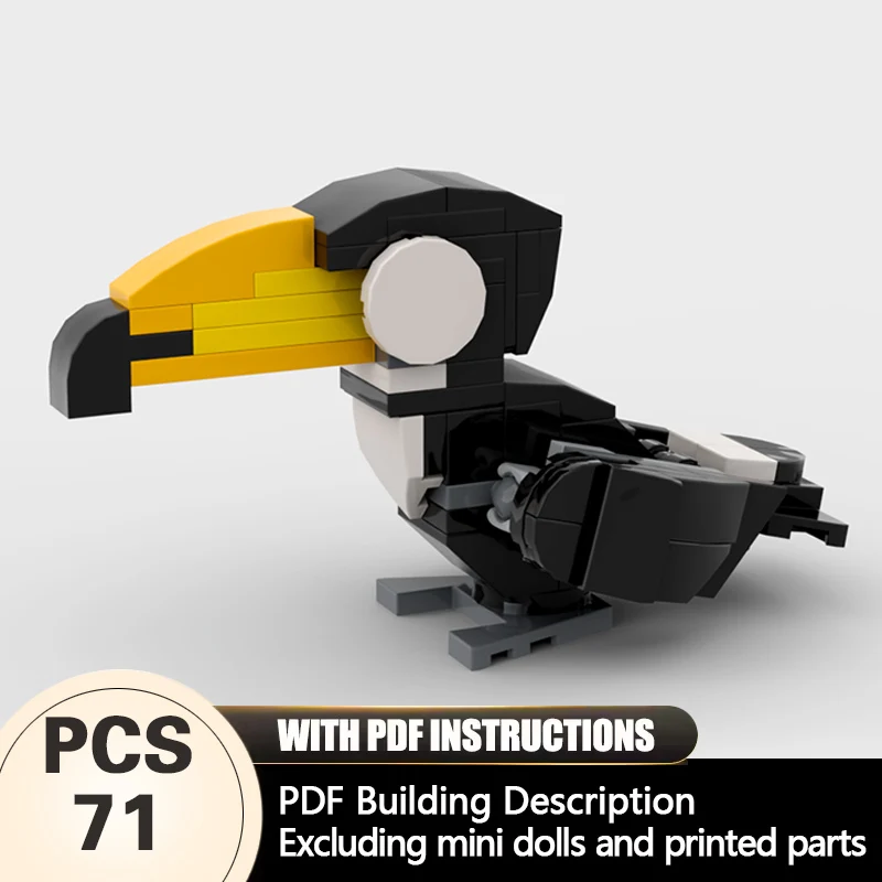 

Creators Animal Series Model MOC Building Bricks Cute Toco Toucan Modular Technology Gifts Holiday Assemble Children Toys Suit