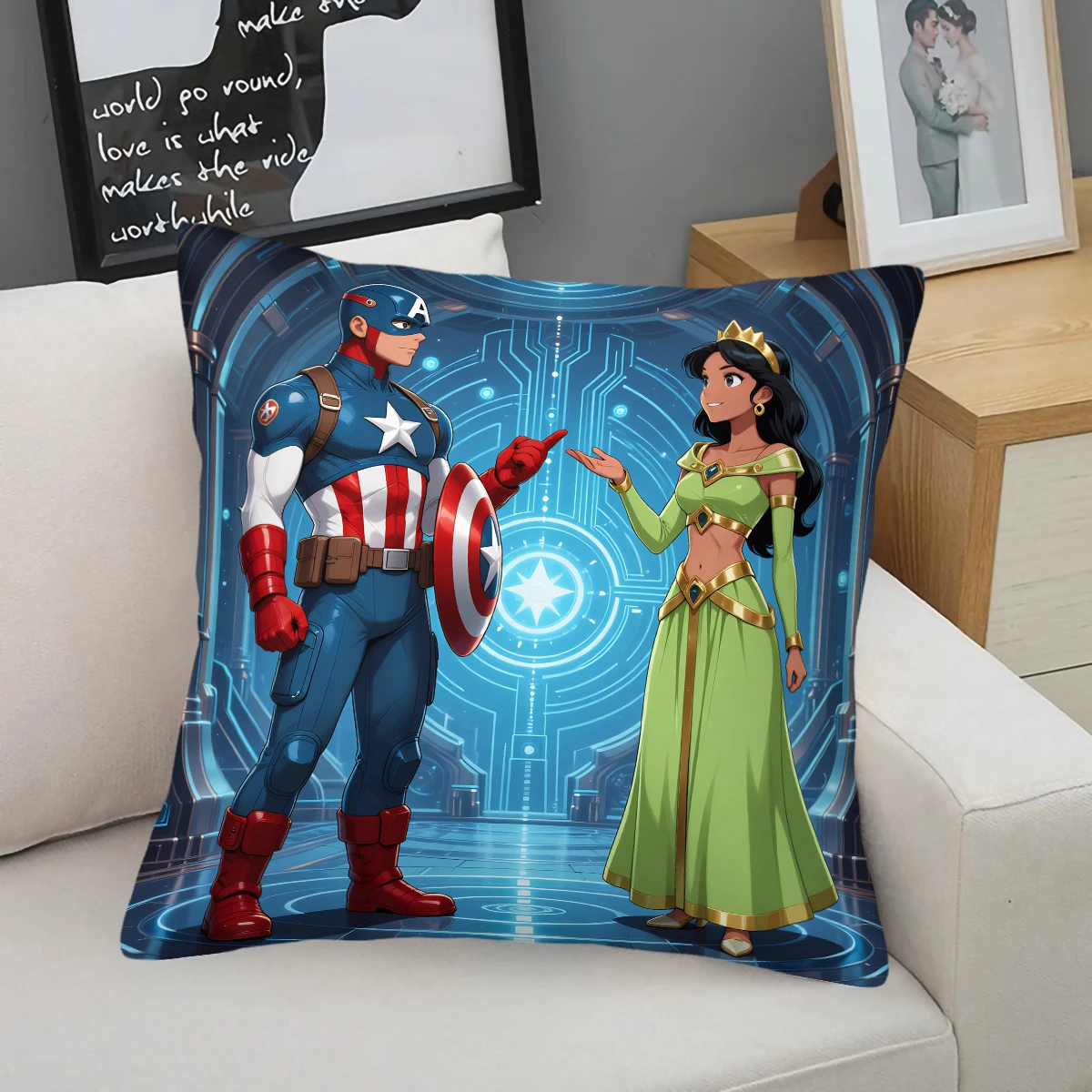 

Подушка с персонажем Железного человека (с наполнителем), плюшевая, с потайной молнией, не скатывается, для декора дивана и общежития для фанатов супергероев