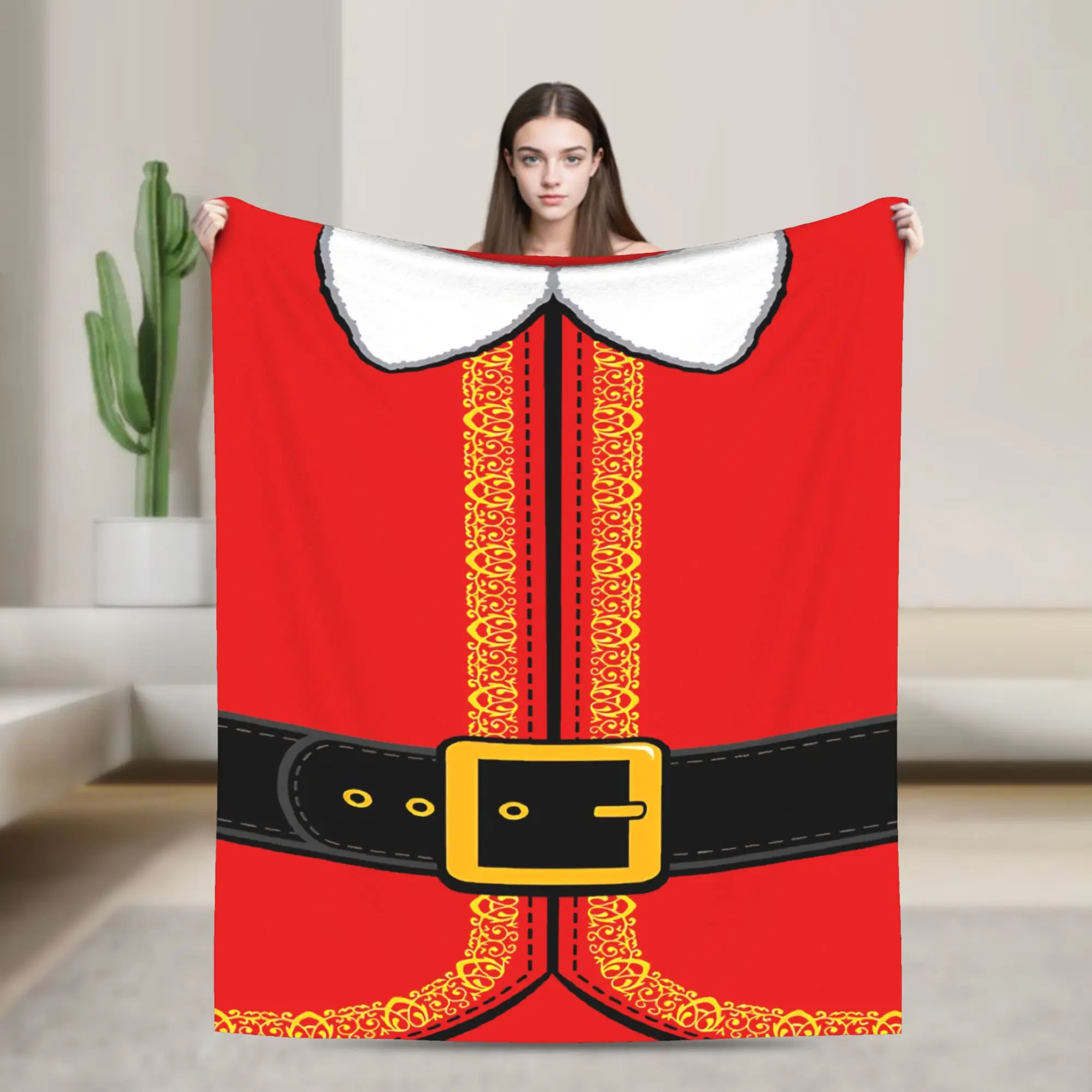 Cosplay Buddy Elf Yourself Funny Christmas Blanket  Flannel Funny Warm Throw Blankets for Home Restaurant  Winter
