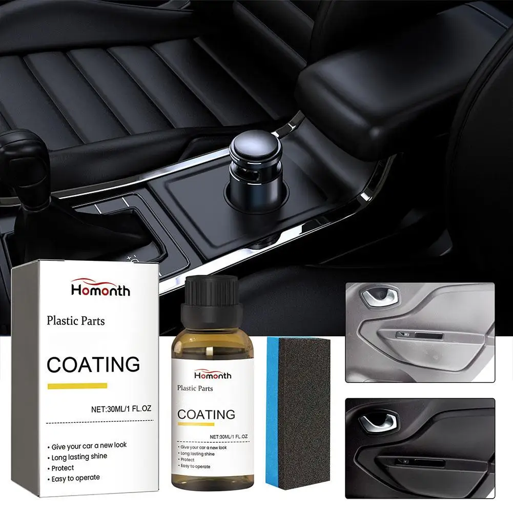 30ml Car Refurbishing Agent Plastic Refurbished Plating Coating Panel Interior Renovated Agent Wax Auto Supplies Coating Cr P7Y8