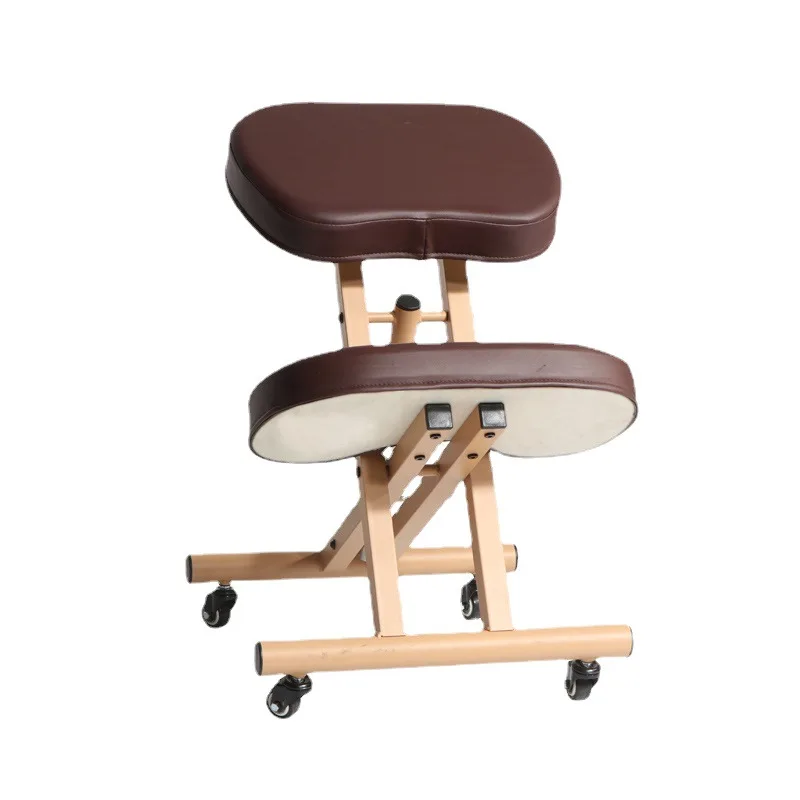 

Chiropractic Computer Chair Kneeling Chair, Rotating Sitting Chair with Casters Ergonomic Bone Chair