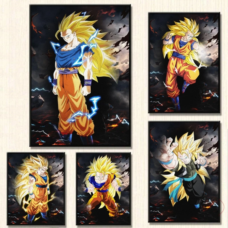 

Print On Canvas Dragon Ball Goku Modern Home Children's Bedroom Decor Comics Pictures Decor Gifts Poster Toys Living Room