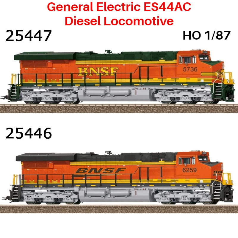 

Тип HO 1/87, модель поезда ES44AC, дизельный локомотив 25446 25447, материал из сплава, версия DCC, коллекция украшений, игрушка для мальчика, подарок