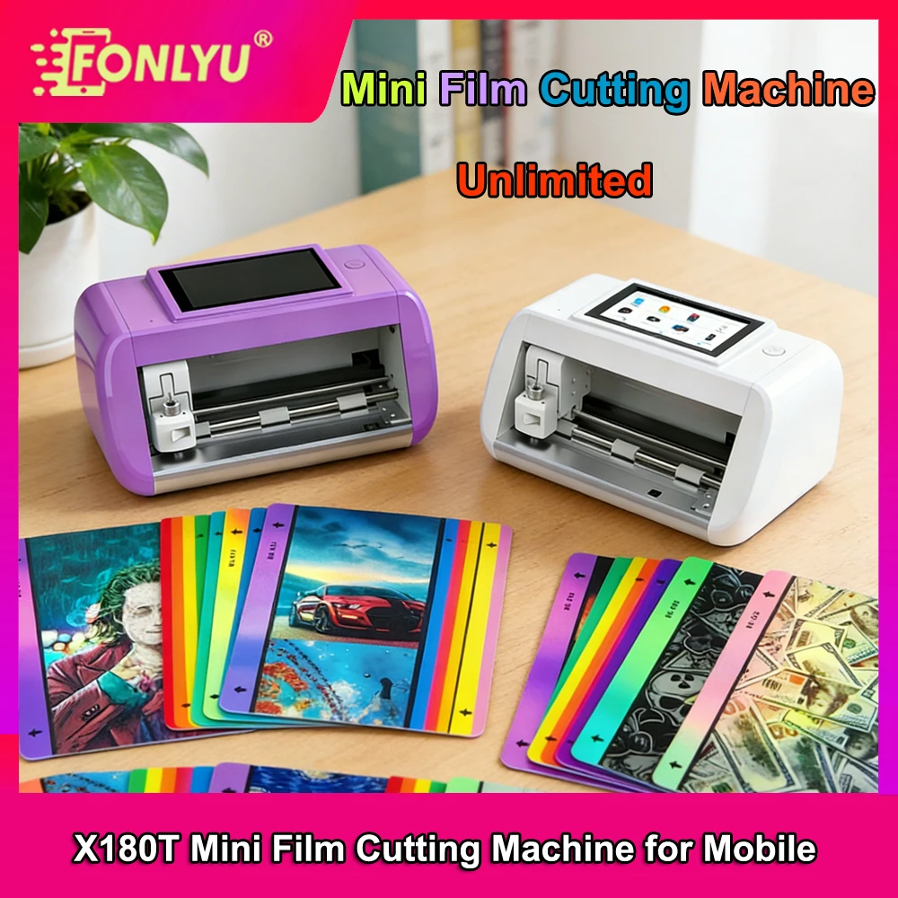 FONLYU Unlimited X180T Mini Smart Mobile Phone Film Cutter DIY Customized Back Skin Screen Protector Cutting Machine Plotter