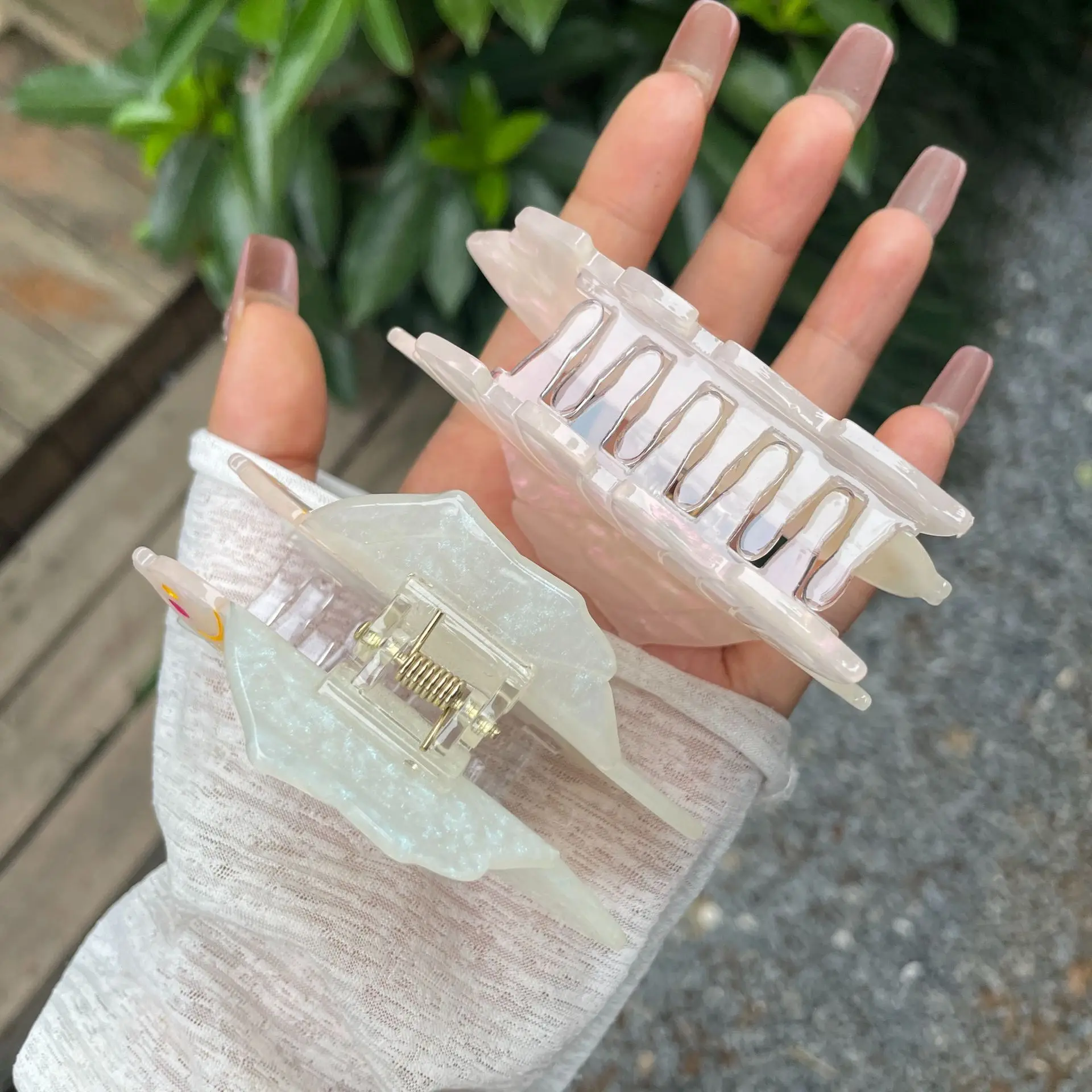 New Fashion Creative Beautiful Fish Swan Hair Claw  Acetic Acid Shark Clip For Women Girls Hair Accessory
