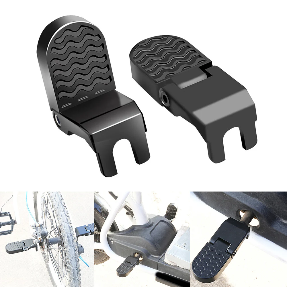 Pegs Pedals Electric Bike Convenient Ebike Folding Footrest Good Texture Lightweight Motorcycle Passenger Selection Versatility