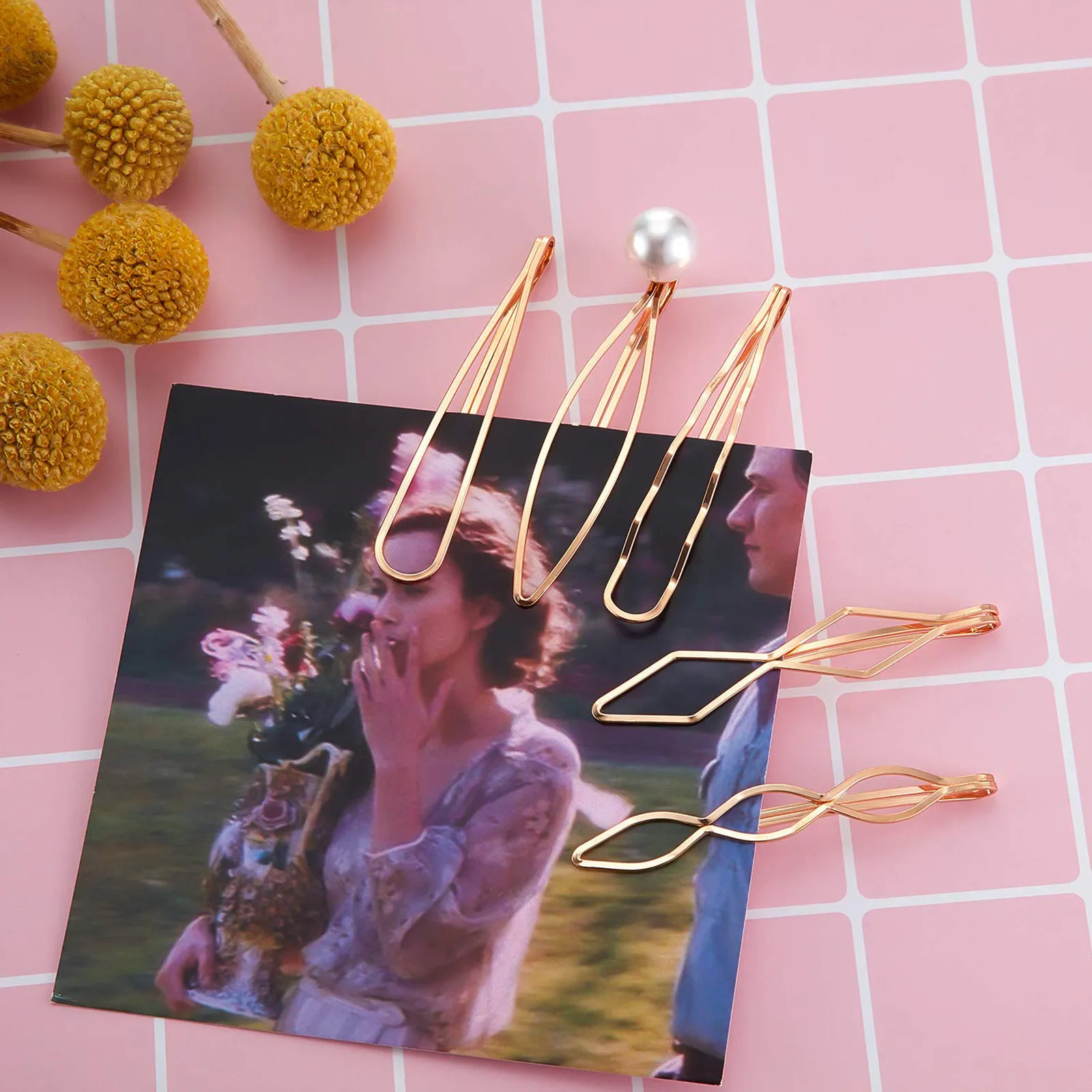 

Набор из 17 геометрических заколок для волос с жемчугом, металлические зажимы, стильные модные аксессуары для волос для женщин, жемчужные заколки-шпильки