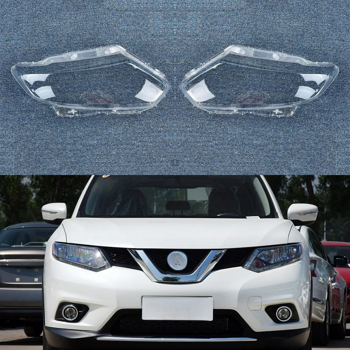 

Налобный фонарь для Nissan X-Trail 2014, 2015, 2016, прозрачный абажур, Сменный стеклянный налобный фонарь