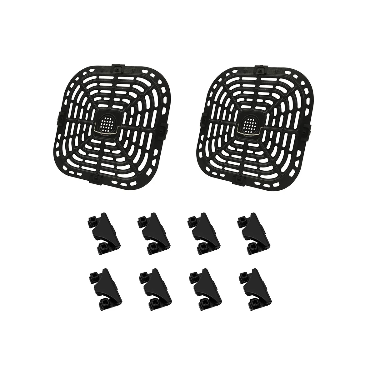 2PCS Air Fryer Grill Pans Replacement Parts for Instants Vortex Plus 6QT Air Fryers with Silicon Warfare