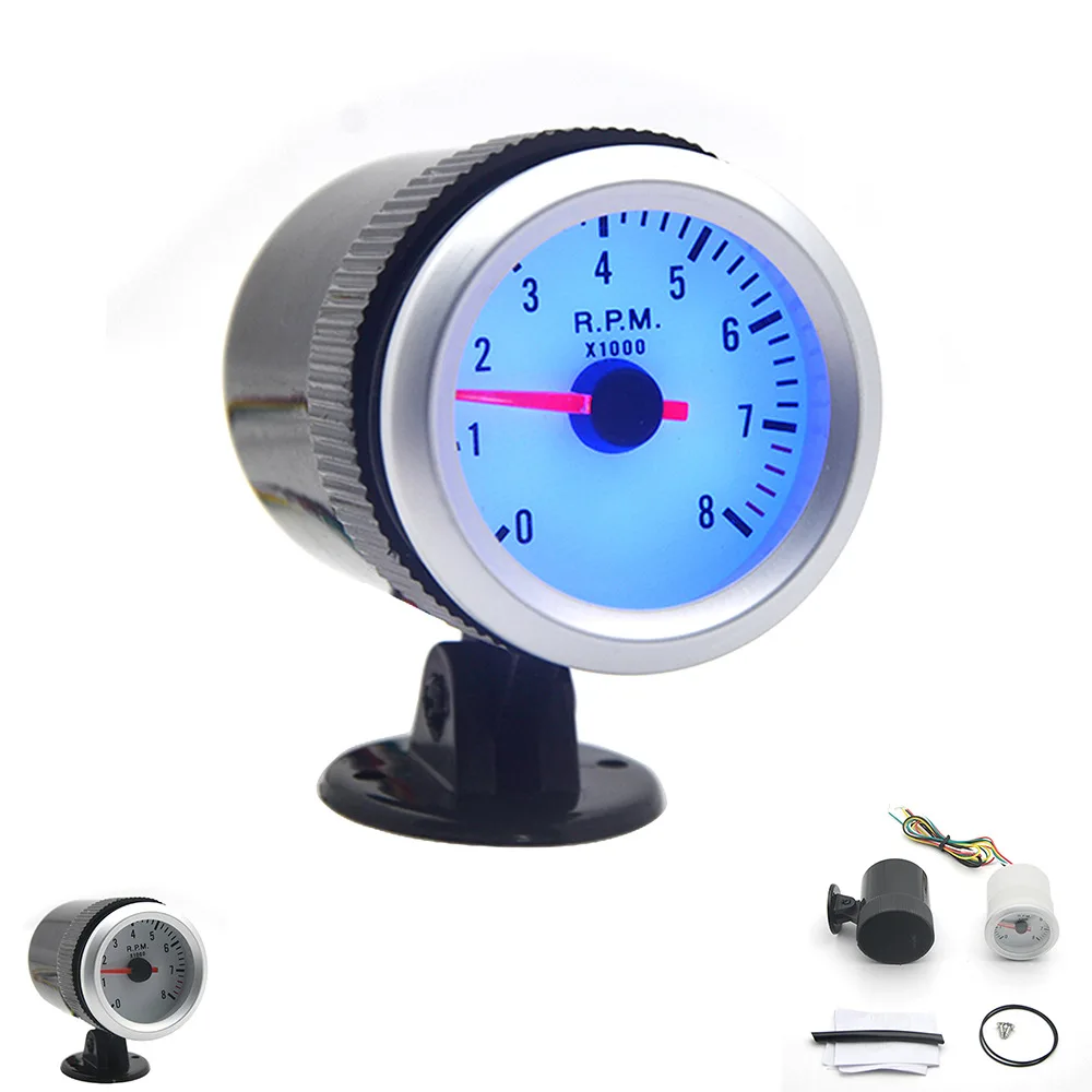 

Waterproof 2 Inch 52MM GPS Speedometer Speed Odometer with Antenna Universal For Car Boat 1-8 Cylinder Blue Backlight Tachometer