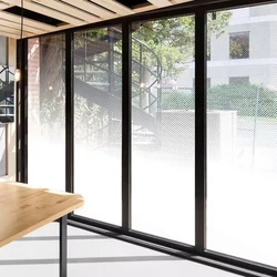 Semi-Privacy Gradient Window Film White Gradient Polka Dots Self Adhesive Window Glass Film for Home and Office