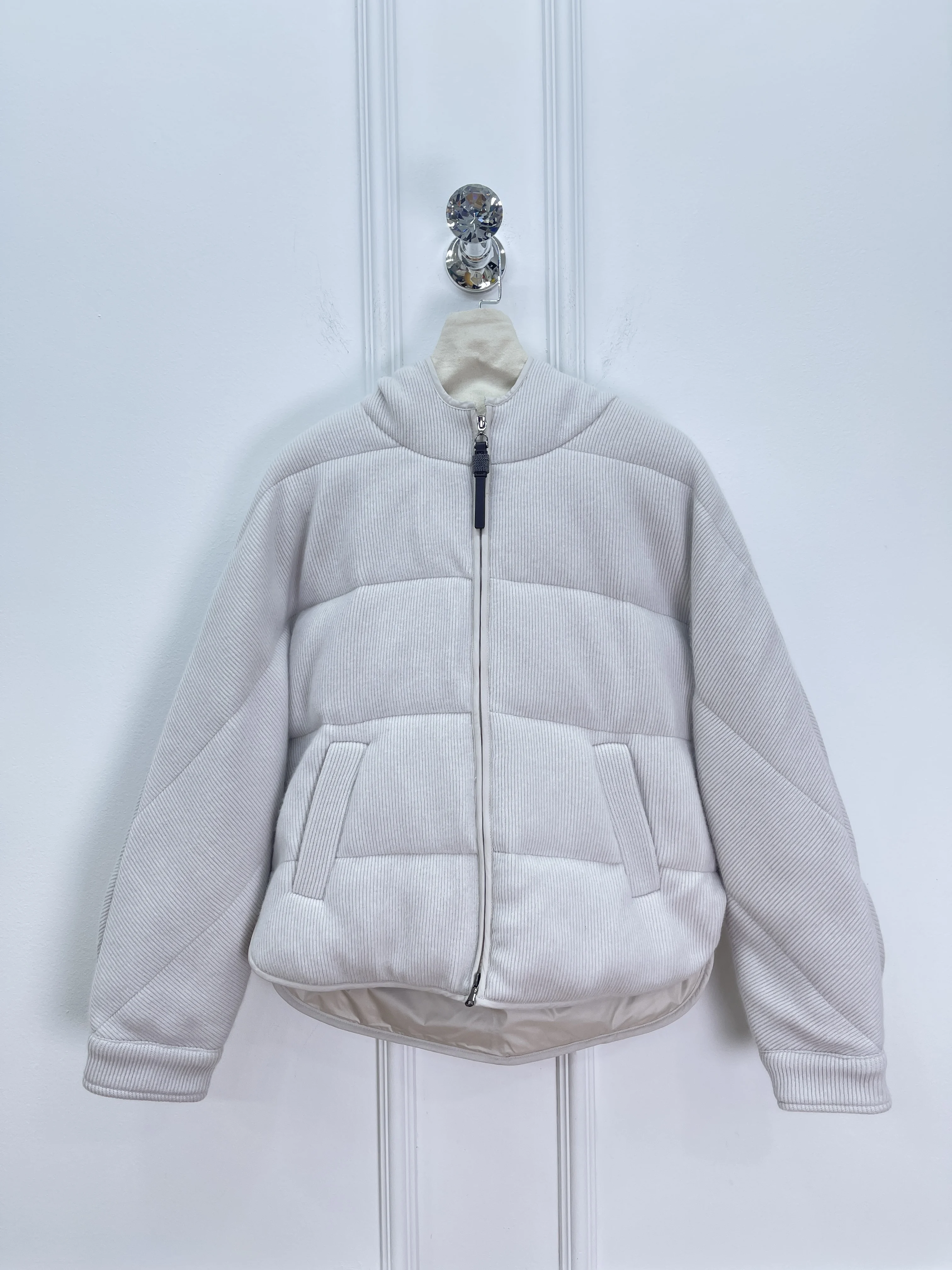 Nueva chaqueta de plumón de ganso con capucha de tela tejida para mujer, Tops informales modernos y versátiles