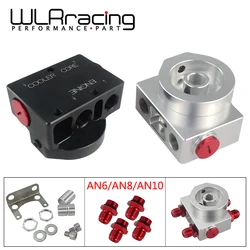 4 pcs AN6/AN8/AN10 FITTINGS + Oil Filter Sandwich Adaptor With Oil filter remote block with thermostat 1xAAN8 WLR5675BK
