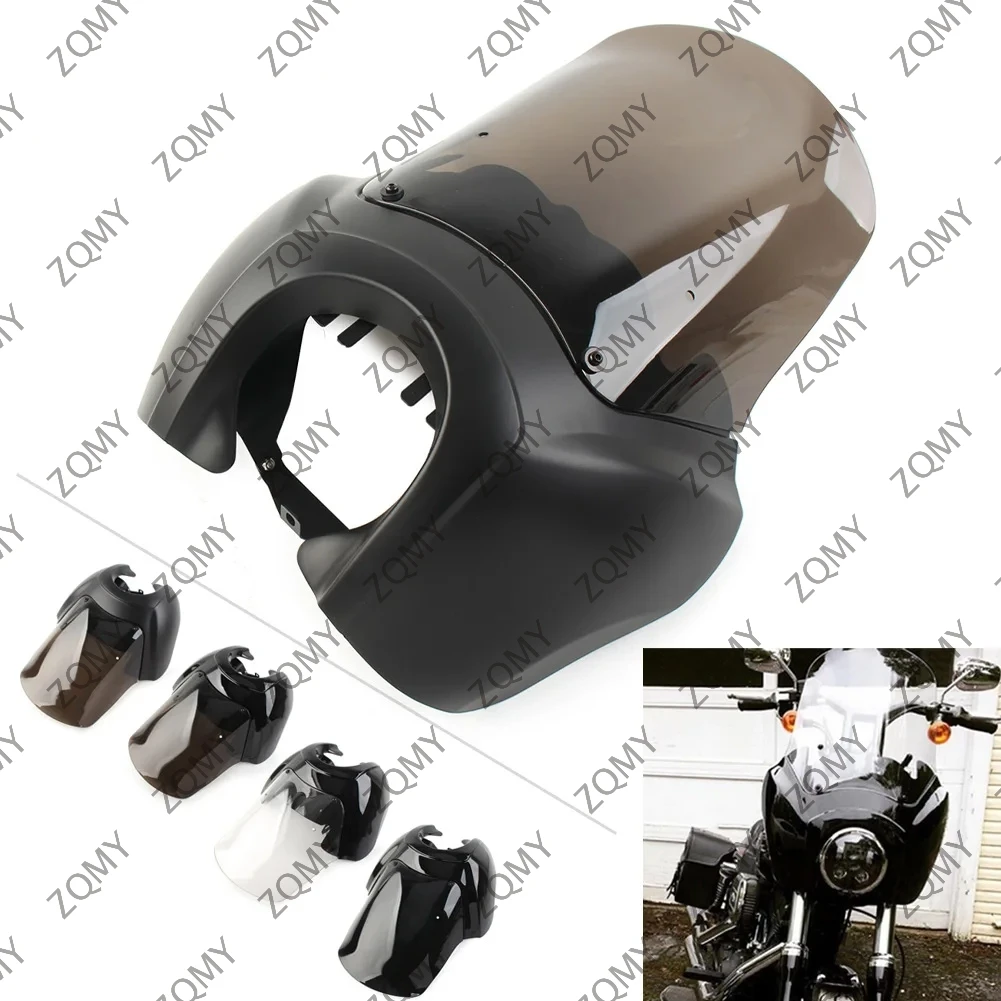 

Motorcycle Fairing w/ 15'' Windshield Windscreen For Harley Davidson HD Dyna Wide Glide Fat Bob