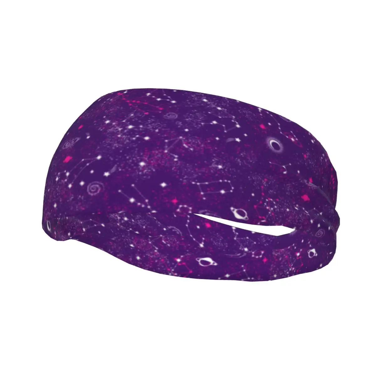 Sports Headband Galaxy Constilation Print Fitness Sweatband Absorbent Cycling Jog Hair Bandage