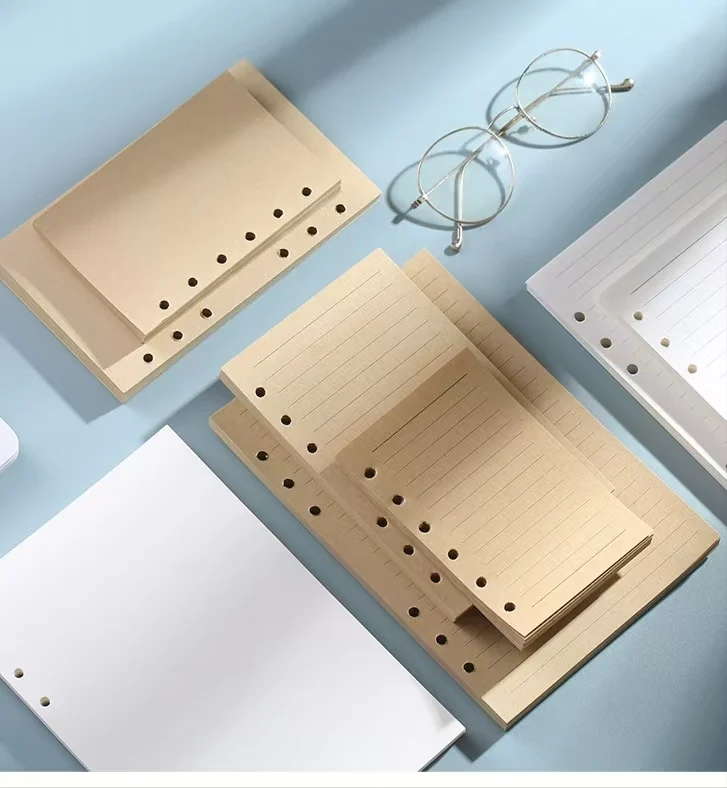 رقاقة بديلة للكمبيوتر الدفتري مقاس A5 ورق أوراق شجر فضفاضة ورق كرافت ورق خط فارغ للوازم المكتبية والمدرسية #5