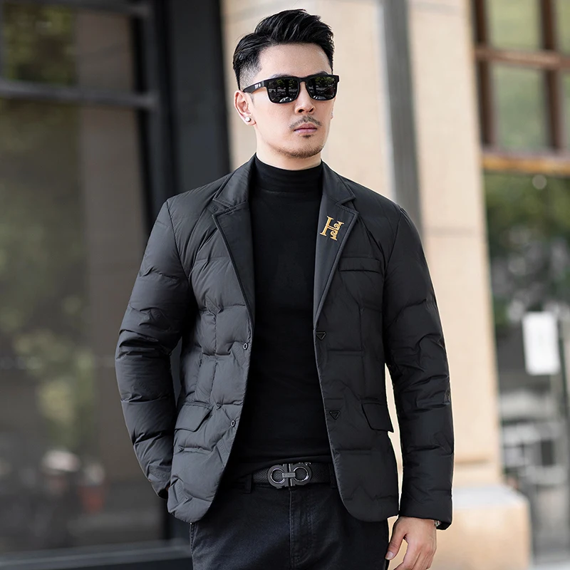 

Busin Casual ort Thiened down Jaet Luxury Sle Теплый простой дизайн Зима Новое поступление Мужская верхняя одежда Полиэфирная ткань