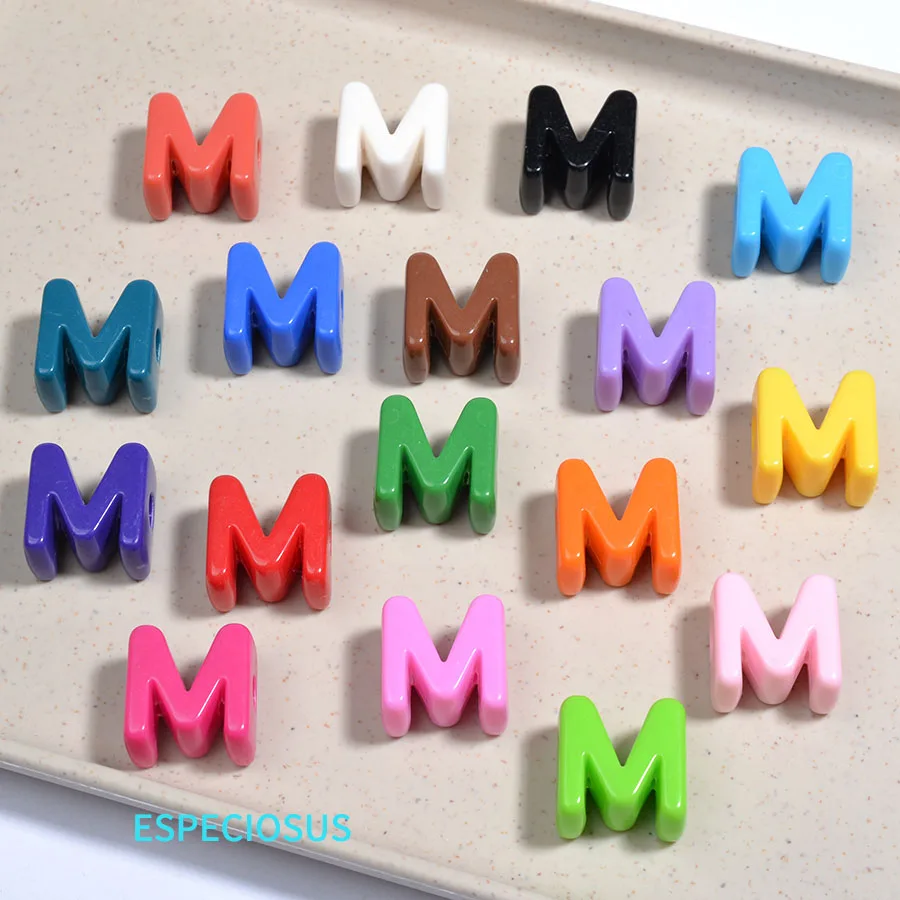Multi Color Big Hole Acrylic Letter Beads Children Handcraft Ornament Alphabet Spacer Necklace Accssories DIY Jewelry Department image 3