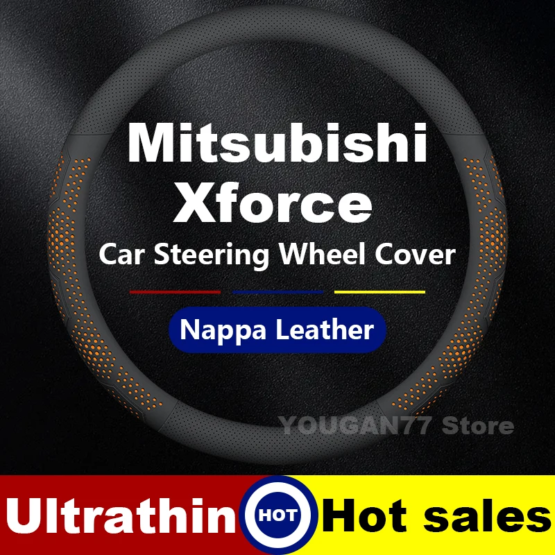 

Leather Car Steering Wheel Cover For Mitsubishi Xforce L200 Xpander 2024 2025 Auto Steering Wheel Cover Interior Accessories