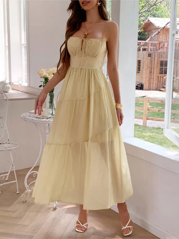 

Dresses For Woman Solid Color Casual Dress Sleeveless Backless Vestidos Simple Style Sexy Robe Off Shoulder Bodycon Temperament