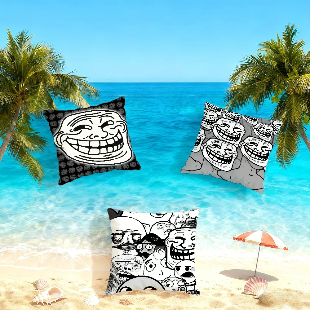 Trollface Troll Rage Comics cushion cover Home Bedding Sofa living Room pillowcase Simple Soft Skin Cushion Cover Party Gift