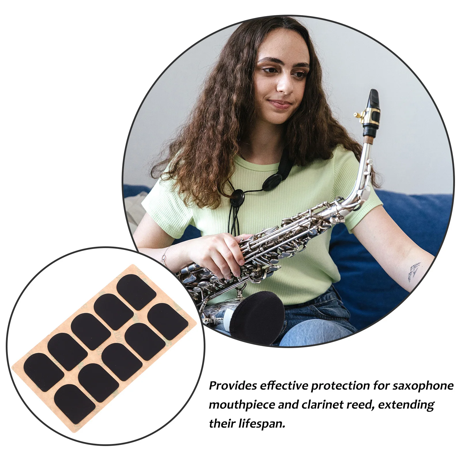 

10 Pcs Mouthpiece Clarinet Tooth Pad Hick Sax and Pads Cigarette Holder Thick Saxophone