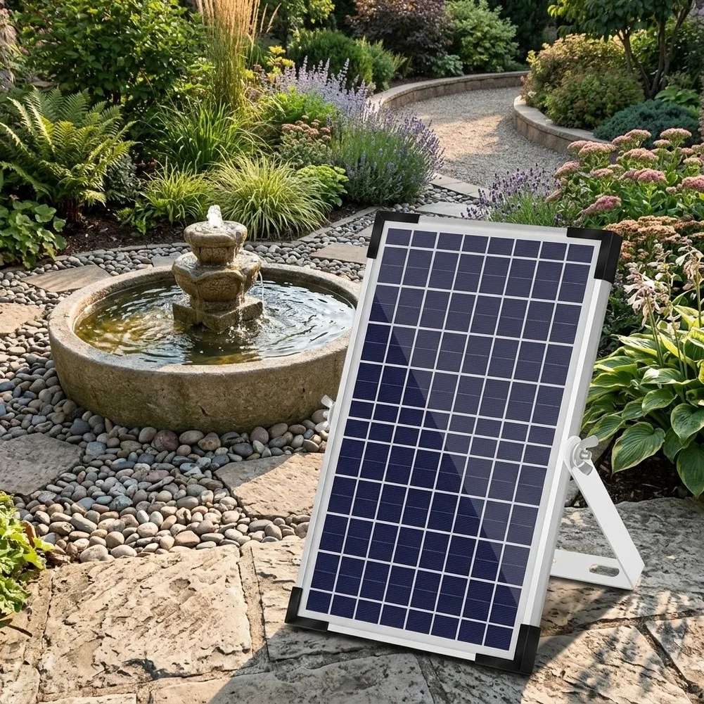 Brushless Motor Solar Fountain Pump for Garden Water Features Pond Circulation and Aeration DC 6-12V 190L/h 70cm Spray Height