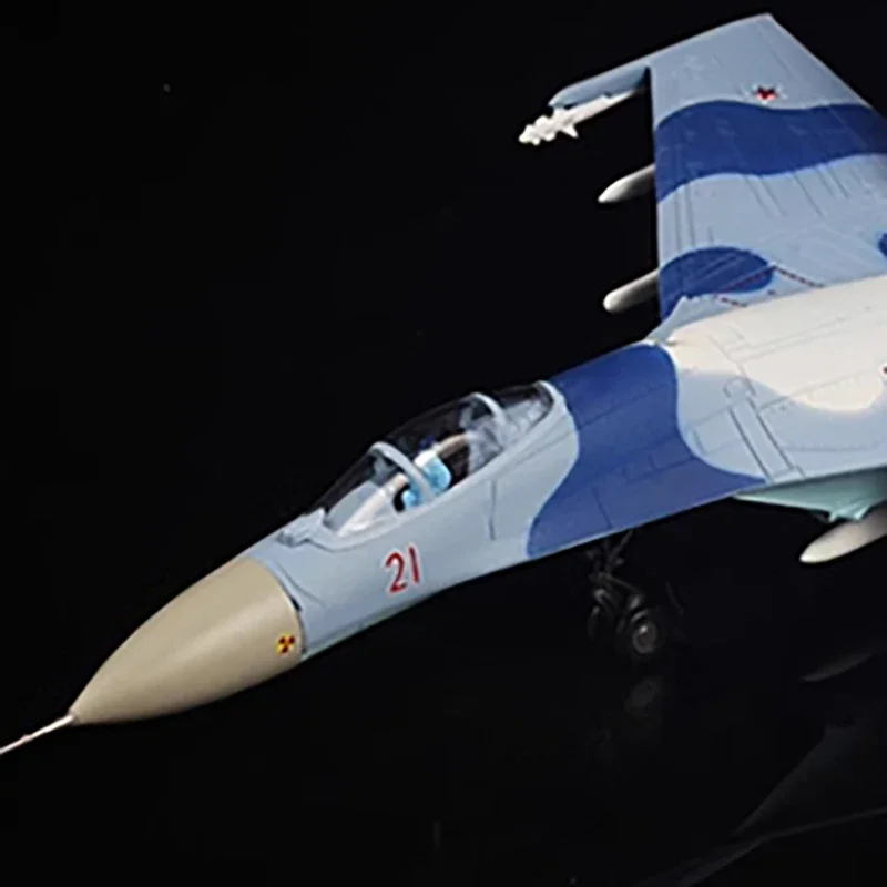 Diecast 1:100 Scale Su-27 Alloy Finished Aircraft Simulation Model Toy Static collectible Decoration Souvenir Gift For Adult Boy