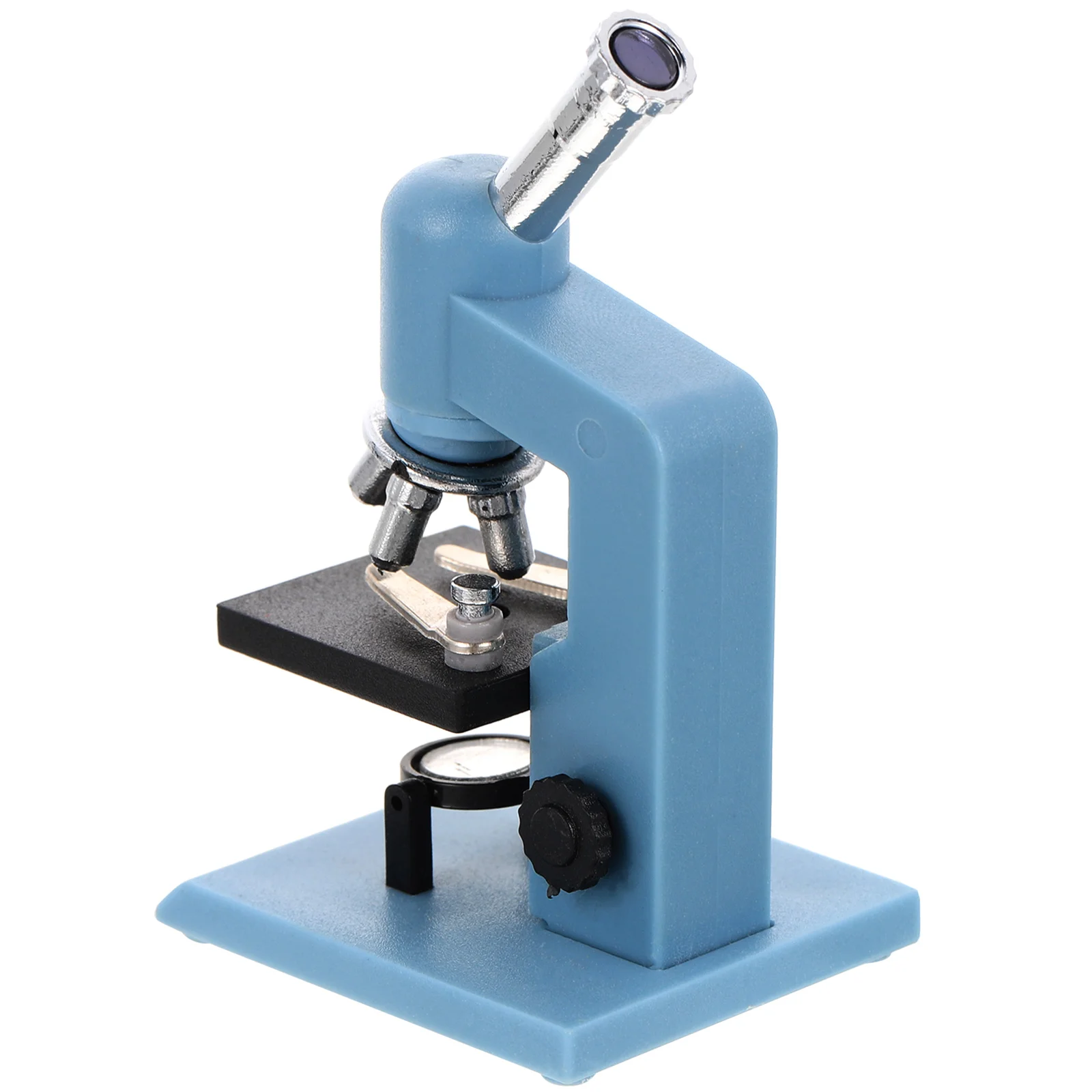 

2 Pcs Microscope Handheld Mini Blue Miniature Diy Landscape Ornament Dollhouse Experimental Tools Accessory for