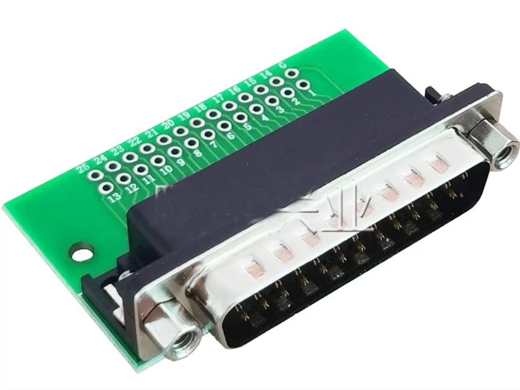 DB male test board 9/15/25/37P male adapter board to 2.54DIP data cable adapter board PCB DB9 DB15 DB25 DB37