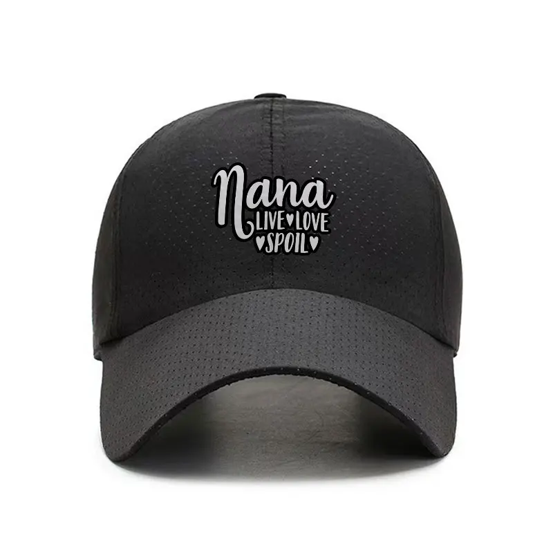 Nana Live Love Spoil Quick Dry Baseball Cap Adjustable Breathable Sun Hat for Women