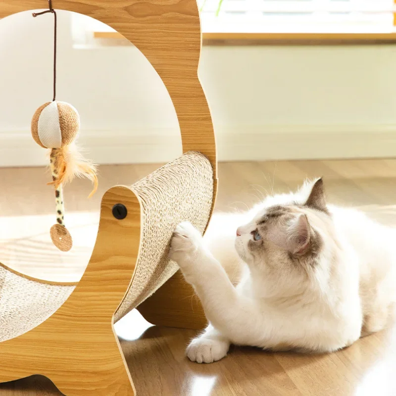 Wooden Cat Toy Scratch Board  Cradle Cat Nest Corrugated Paper Durable Scratch-resistant Multi Functional For Cats Scraper