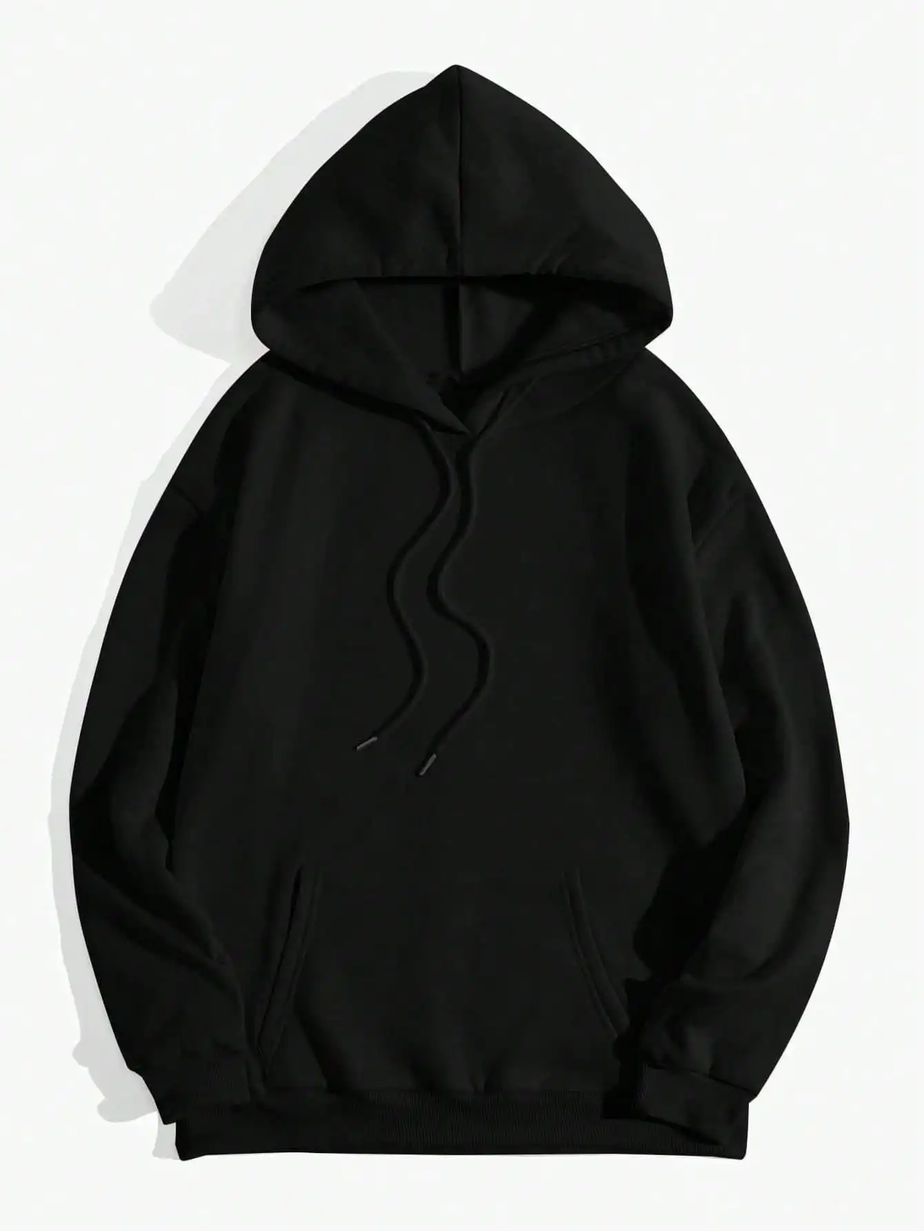 

Женская черная толстовка свободного кроя с завязками, повседневная толстовка с длинными рукавами на осень