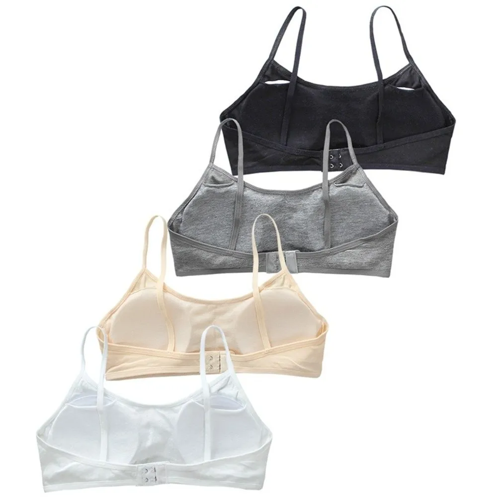 Cotton Teenage Girls Bras Casual Elastic Kids Sports Training Bra Breathable Developmental Bras Padded Vests