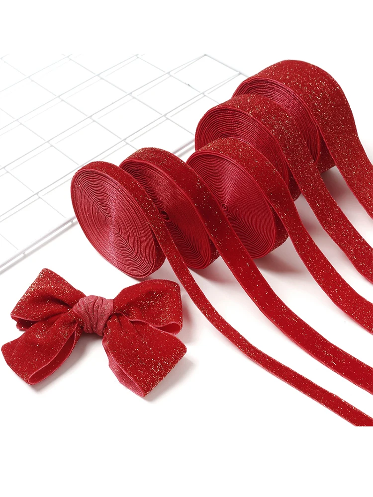 Rouleau de ruban rouge 5m/rouleau, décoration de noël, ornements d'arbre de noël pour mariage, décoration de maison, nouvel an 2023, bricolage, boîte à cadeaux artisanale, accessoires