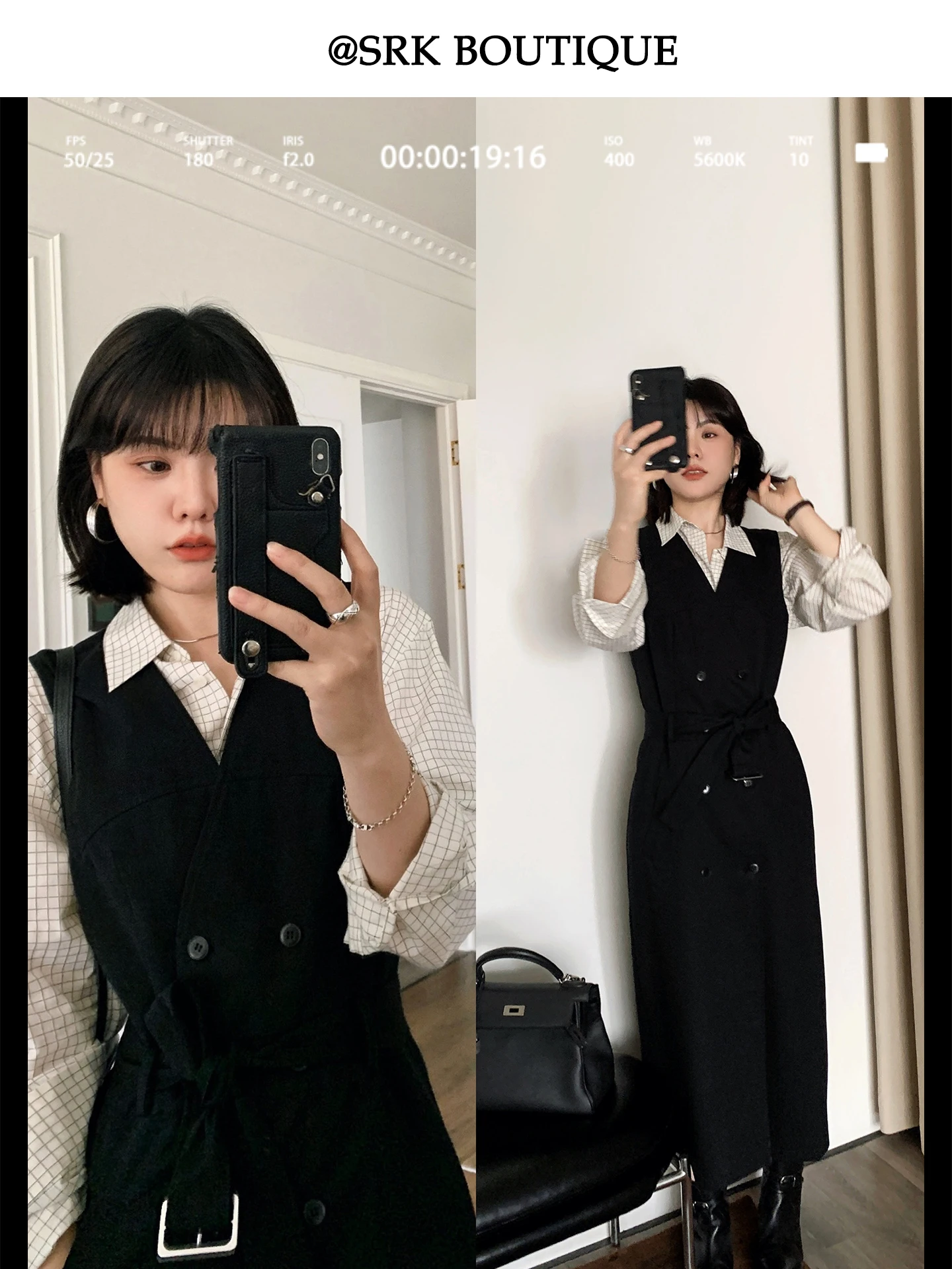 

Ele High Waist V-Ne Svel Dr SRK Sli Ci Commute A-Line Skirt Single Button Closure Medium Thin Cotton