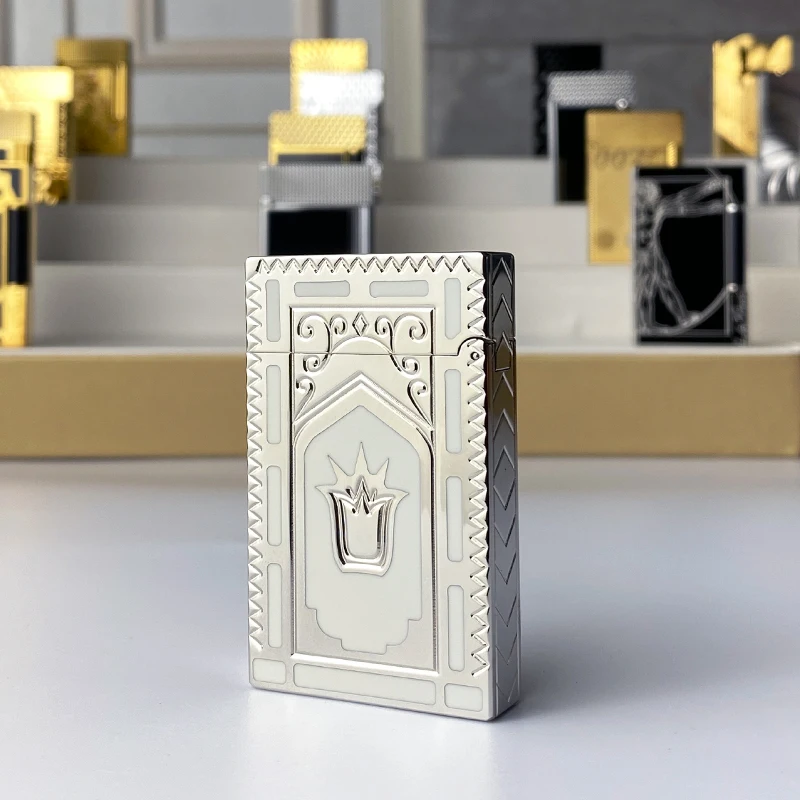 New commemorative edition single and double flame luxury lighter Ping Sound natural paint cigarette smoking butane lighter 18106