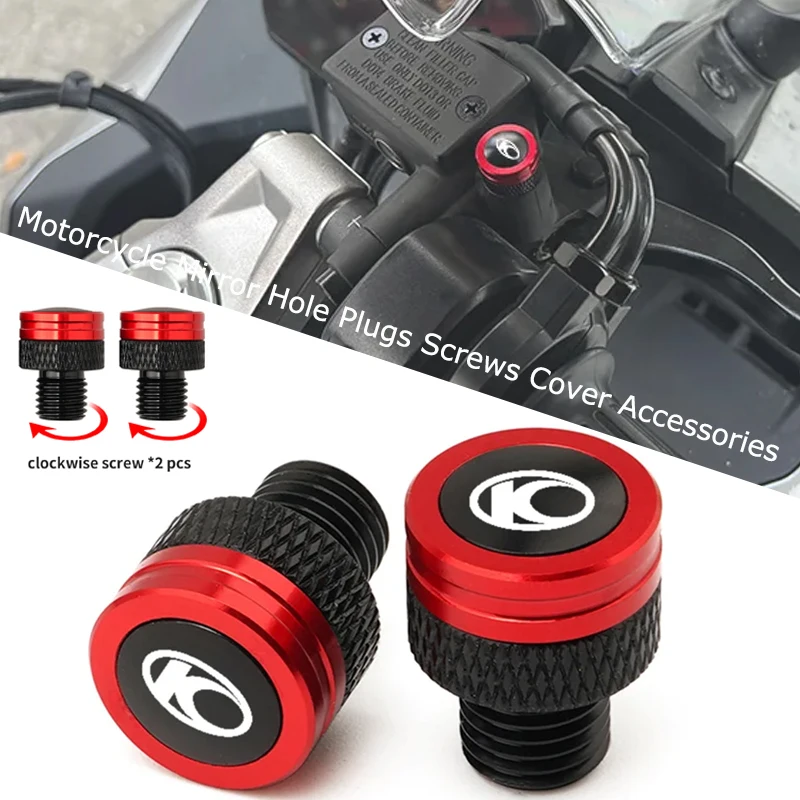 

Mototcycle CNC M10*1.25 Mirror Hole Plugs Screws Cover Accessories NEW Fit For KYMCO Xciting 250 300 500 DOWNTOWN 125 300 350