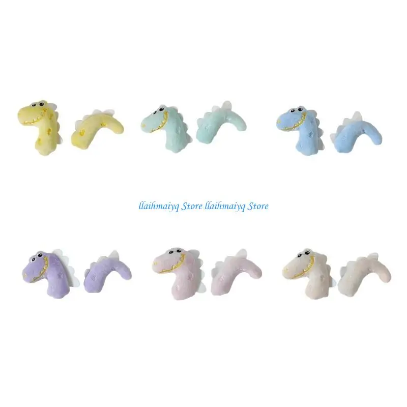 573B 5 مجموعة لتقوم بها بنفسك ديناصور شكل دمية بقع أفخم رئيس/الذيل المفاتيح دبوس الديكورات